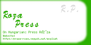 roza press business card